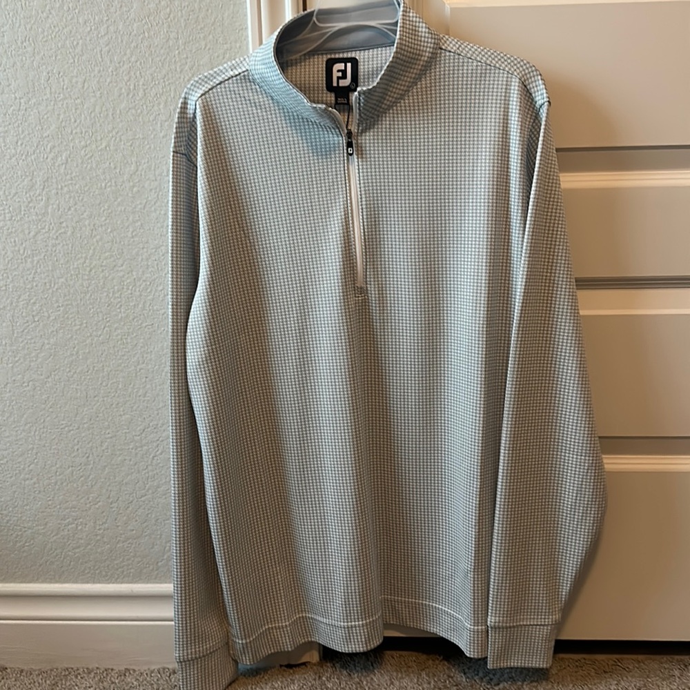 FootJoy Light Gray Checkered Shirt Jacket